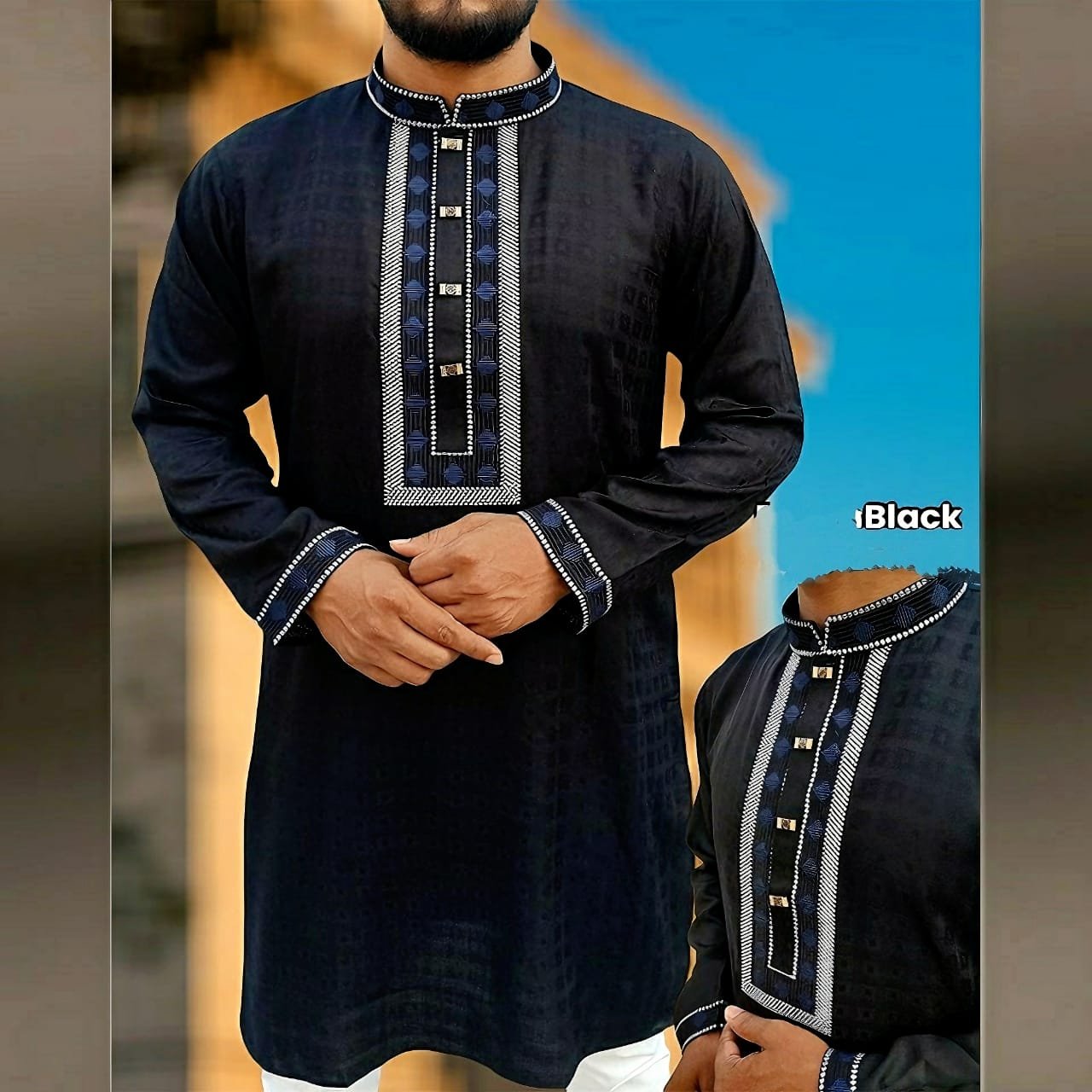 Soft Cotton Embroidery Panjabi (নরম সুতির সূচিকর্ম পাঞ্জাবি) - Image 4