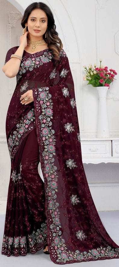 Elegant Indian Georgette Saree – Premium Designer Saree for Women