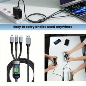 100W Fast Charging USB 3.0 Cable – Super Speed Data Transfer & Durable Charging Cord