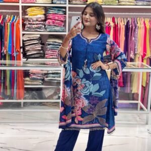 Trendy Digital Print Three Piece for Women – ডিজিটাল প্রিন্ট থ্রি পিস