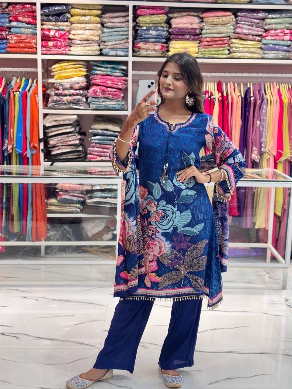 Trendy Digital Print Three Piece for Women – ডিজিটাল প্রিন্ট থ্রি পিস