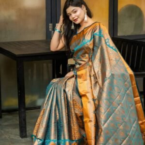 Premium Kanjivaram Katan Saree – ঐতিহ্যবাহী কানজিভারম কাতান শাড়ি