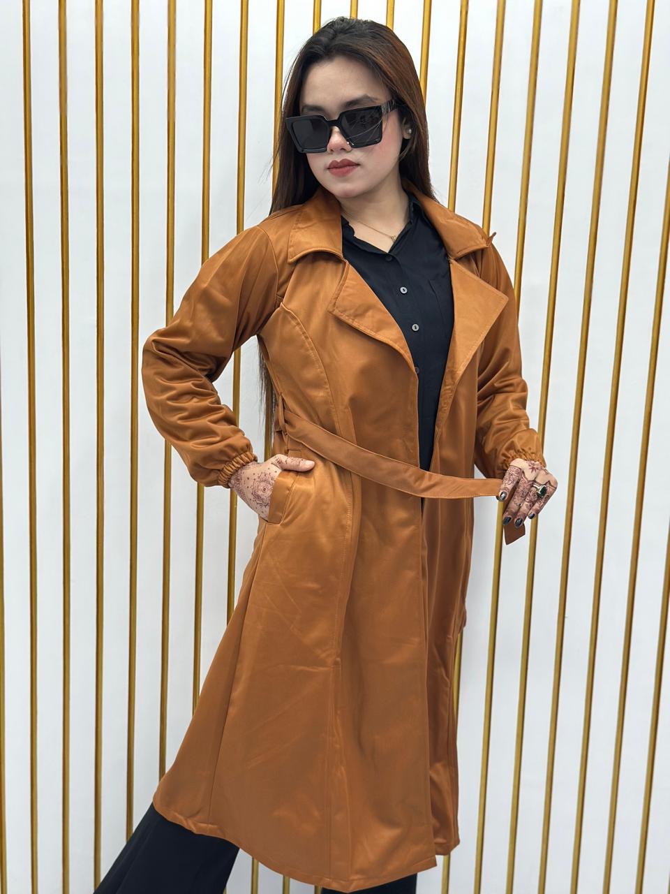 Stylish Ladies Overcoat (Belt System) | লেডিজ ওভারকোট - Image 5