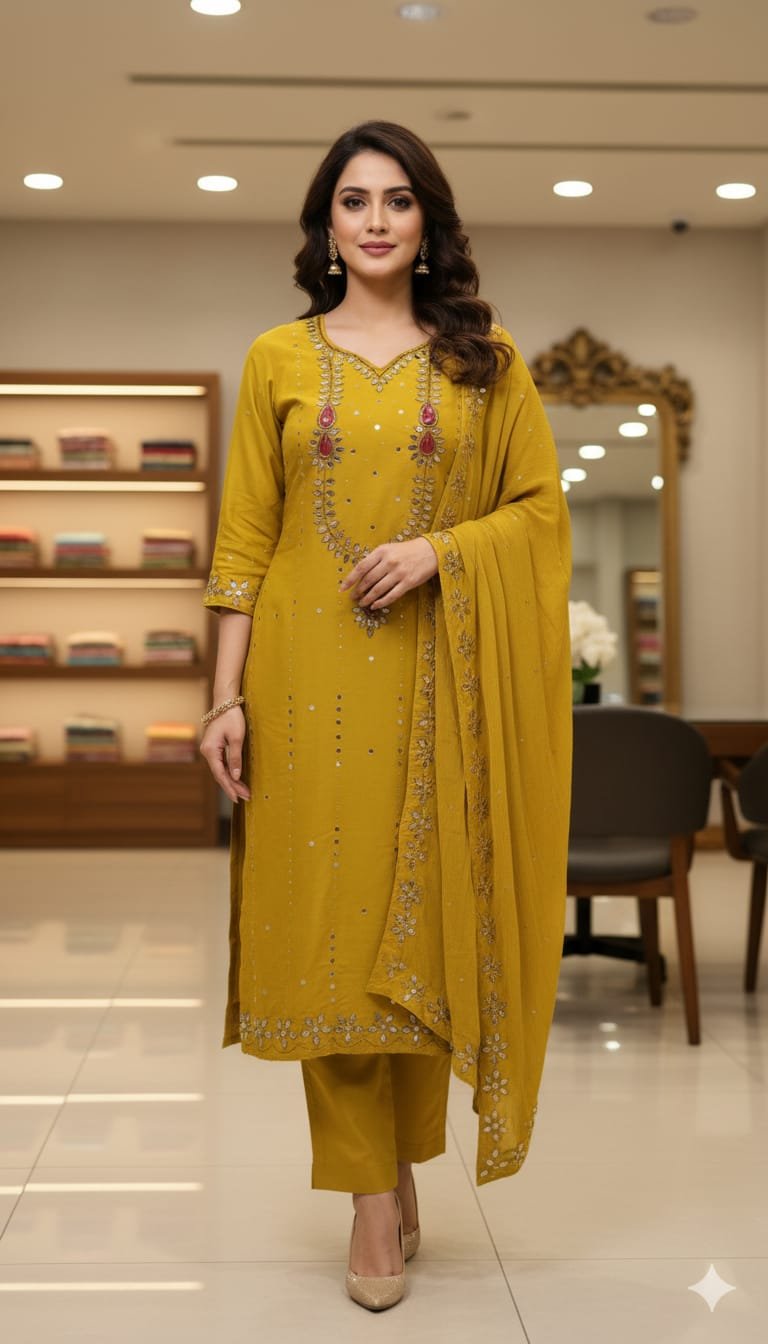 Karchupi Three Piece | কারচুপি থ্রি-পিস