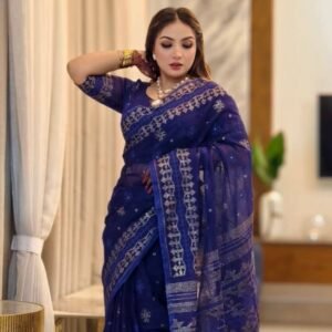 Half Silk Screen Print Saree for Women | হাফ সিল্ক স্ক্রিন প্রিন্ট শাড়ি