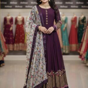 Jorjet Embroidery Party Dress – প্রিমিয়াম জর্জেট এমব্রয়ডারি পার্টি ড্রেস
