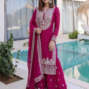 Soft Jorjet Three Piece – প্রিমিয়াম জর্জেট থ্রি পিস ড্রেস