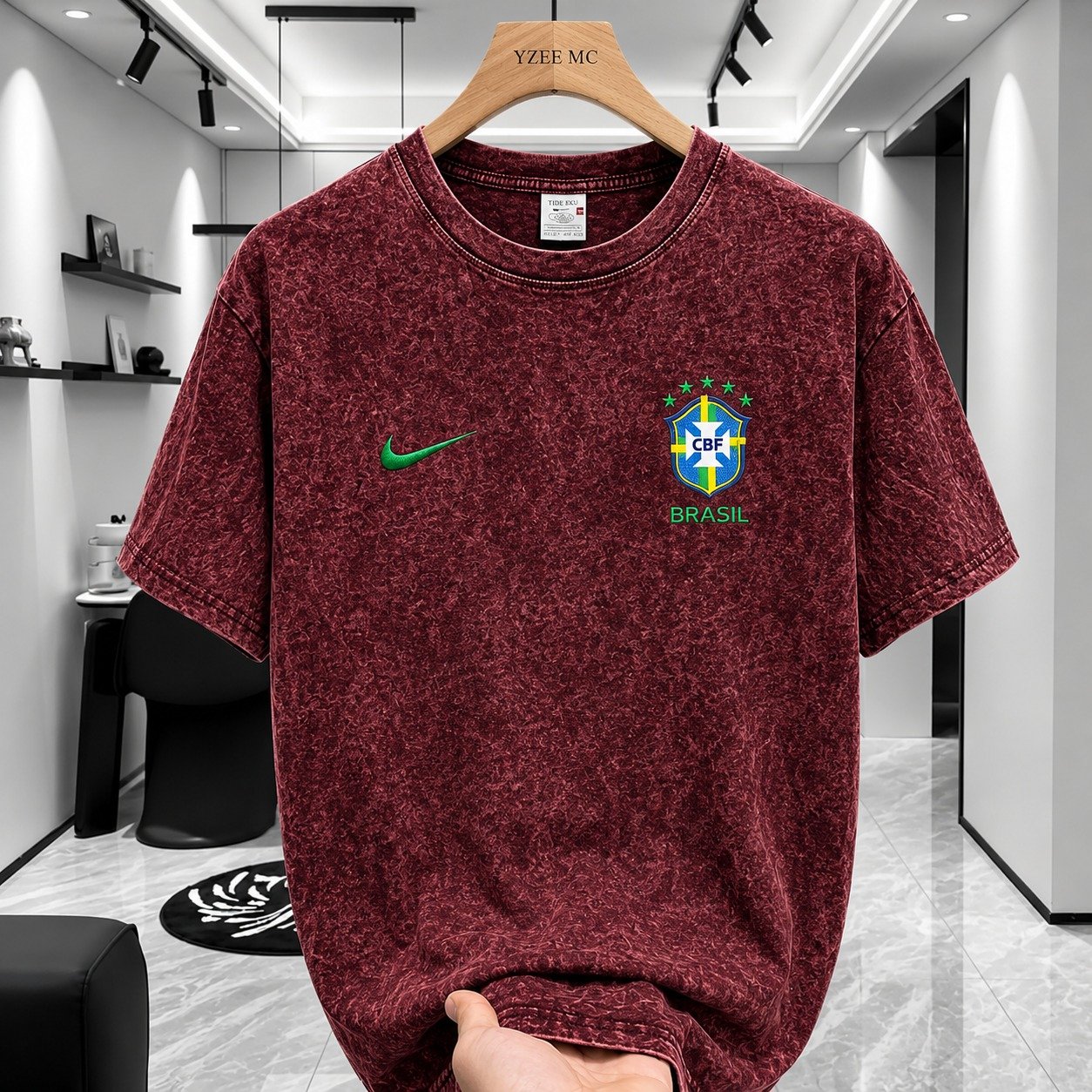 ACID WASH Brazil T-SHIRT | ওভারসাইজড ক্যাজুয়াল টি-শার্ট - Image 4
