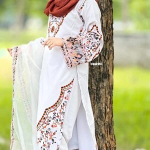 Embroidery Jorjet Three Piece | প্রিমিয়াম এমব্রয়ডারি থ্রি পিস ড্রেস