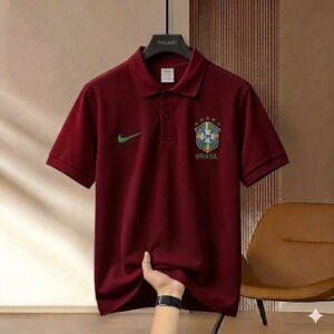 World Cup Brazil Polo Shirt | এমব্রয়ডারি ওয়ার্ল্ড কাপ পোলো শার্ট