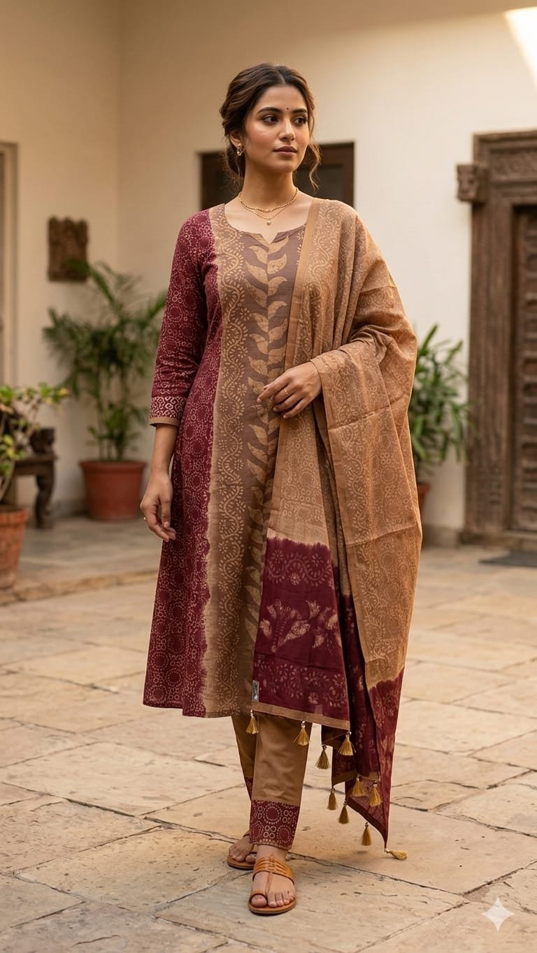 Unstitch Silk Batik Three Piece | সিল্ক বাটিক আনস্টিচ থ্রি পিস - Image 3