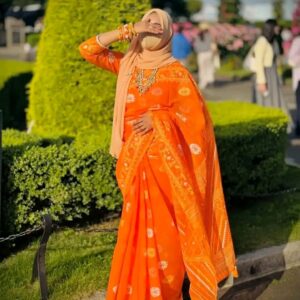 Half Silk Bangladeshi Saree | আরামদায়ক স্ক্রিন প্রিন্ট শাড়ি