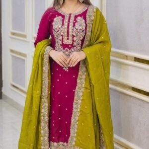 Indian Gorgeous Three Piece | সিকুয়েন্স এমব্রয়ডারি থ্রি পিস