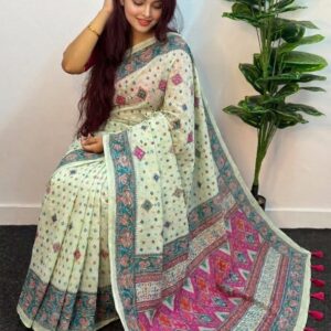 Cotton Skin Print Sharee with Blouse Piece – কটন স্কিন প্রিন্ট শাড়ি
