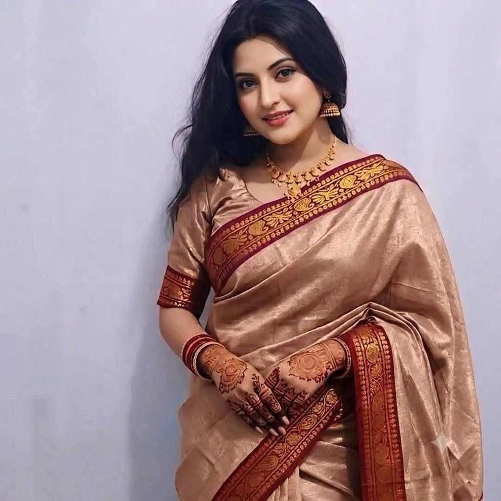 Indian Lama Silk Saree – ইন্ডিয়ান লামা সিল্ক শাড়ি - Image 3