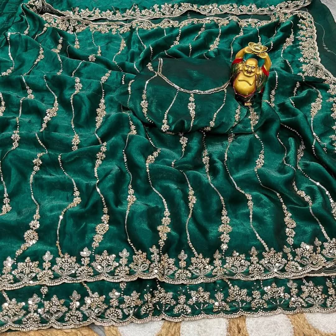 Indian Fendi Silk Saree Collection | ইন্ডিয়ান ফেন্ডি সিল্ক শাড়ি - Image 9