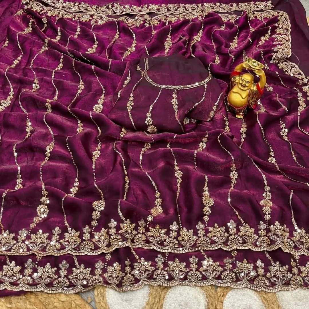 Indian Fendi Silk Saree Collection | ইন্ডিয়ান ফেন্ডি সিল্ক শাড়ি - Image 4