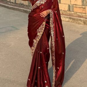 Indian Fendi Silk Saree – ইন্ডিয়ান ফেন্ডি সিল্ক শাড়ি