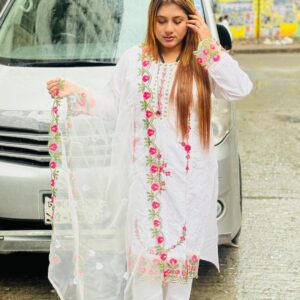 Cotton Embroidery Three Piece | কটন এমব্রয়ডারি থ্রি পিস
