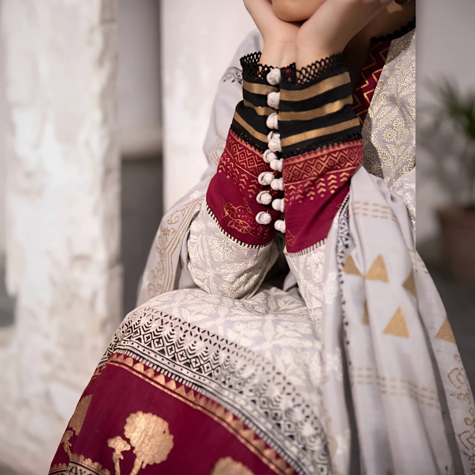 Aarong Dress Cotton Three Piece | আরং কটন থ্রি পিস - Image 2
