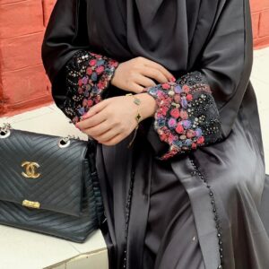 Dubai Cherry Abaya Burqa with Inner and Hijab