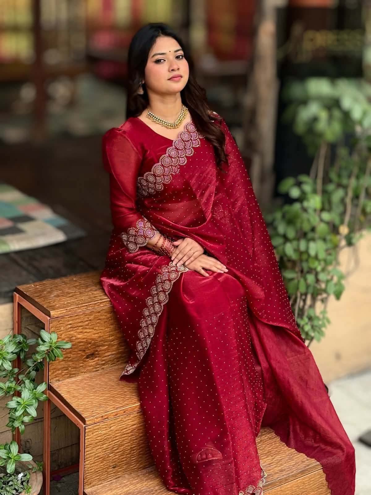 Georgette Saree with Blouse Piece – জর্জেট শাড়ি - Image 3