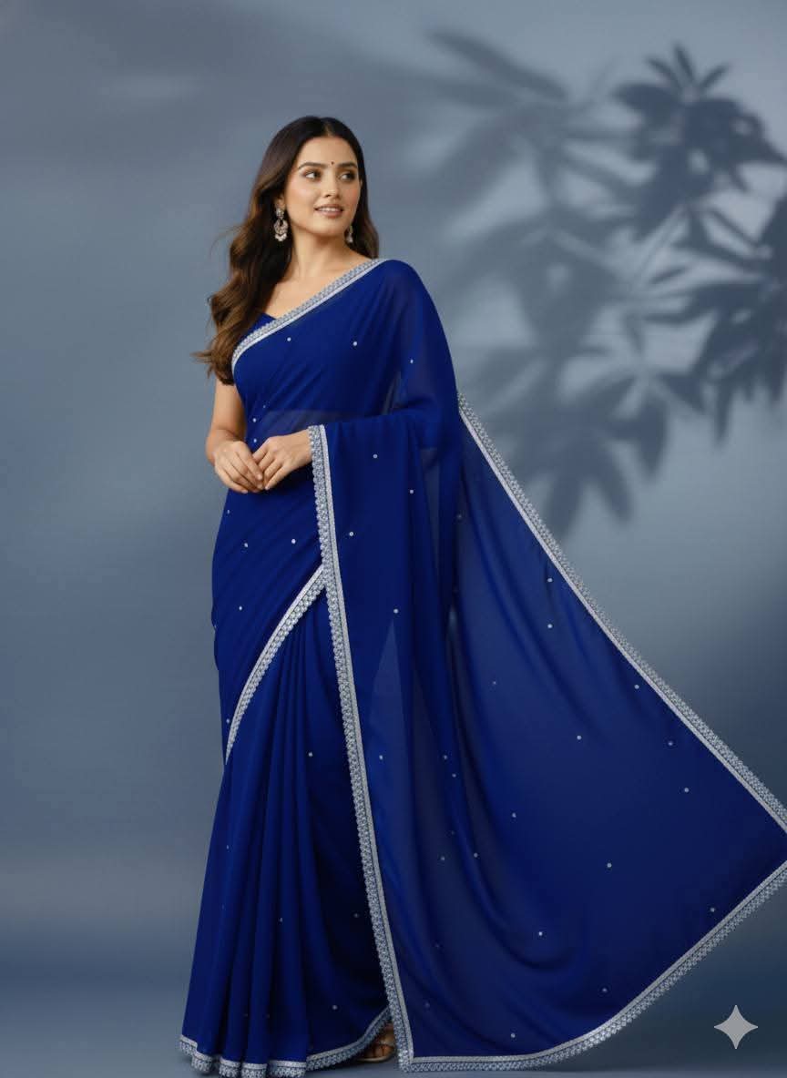 Georgette Fabric Saree with Blouse Piece – জর্জেট শাড়ি