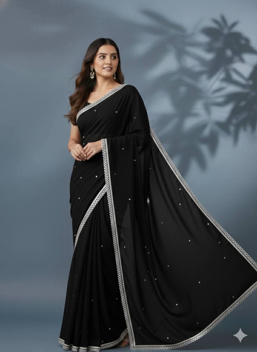 Georgette Fabric Saree with Blouse Piece – জর্জেট শাড়ি - Image 8