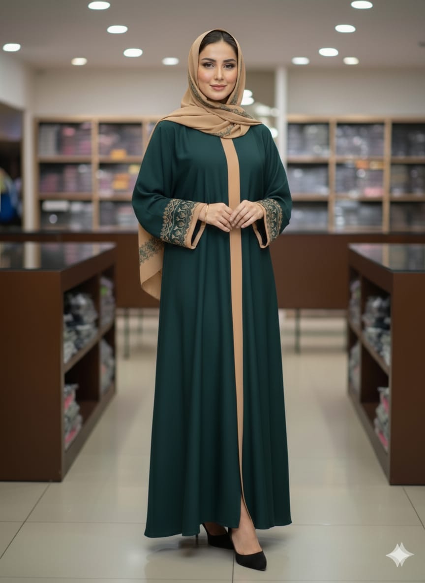 Sneha Koti Borka with Hijab – স্নেহা এমব্রয়ডারি বোরকা - Image 2