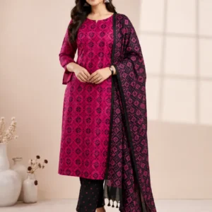 Cotton Block Print Three Piece | প্রিমিয়াম কটন থ্রি পিস