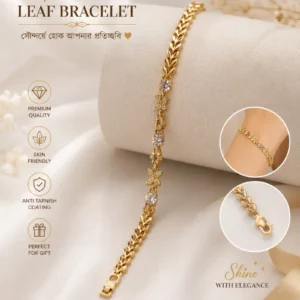 Golden Floral Stone Bracelet | প্রিমিয়াম ফ্লোরাল স্টোন ব্রেসলেট