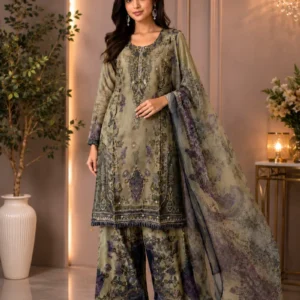 Premium Organza Three Piece | প্রিমিয়াম অর্গানজা পার্টি থ্রি-পিস