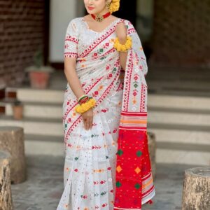 Half Silk Block Print Saree – হাফ সিল্ক ব্লক প্রিন্ট শাড়ি