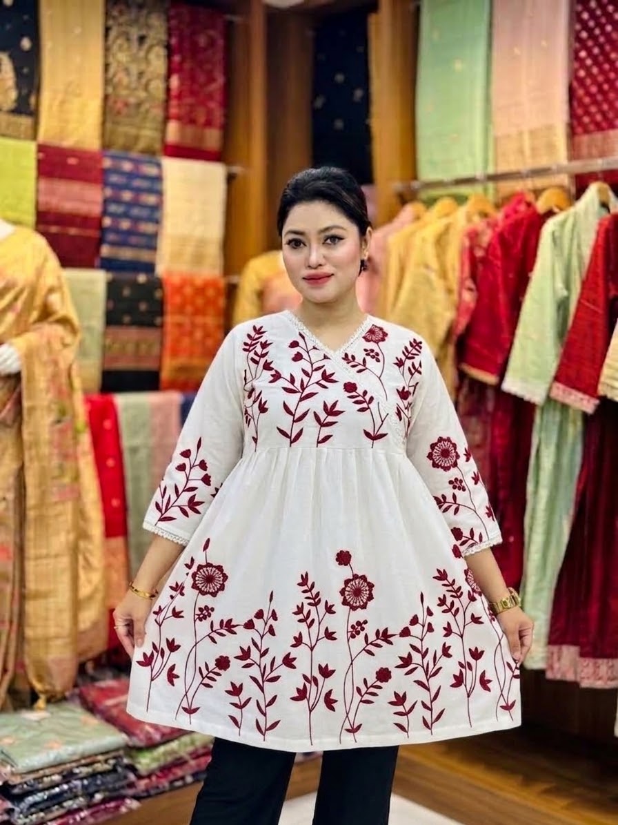 Unique Embroidered One Piece Tops | ইউনিক এমব্রয়ডারি ওয়ান পিস টপস - Image 6