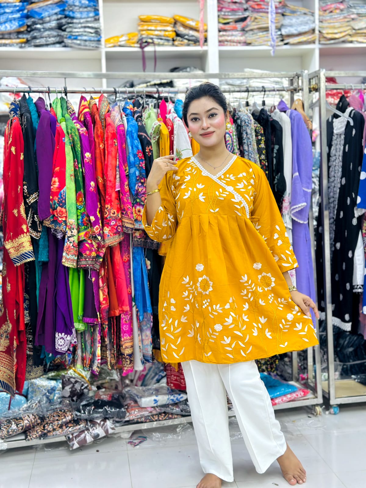Unique Embroidered One Piece Tops | ইউনিক এমব্রয়ডারি ওয়ান পিস টপস - Image 3