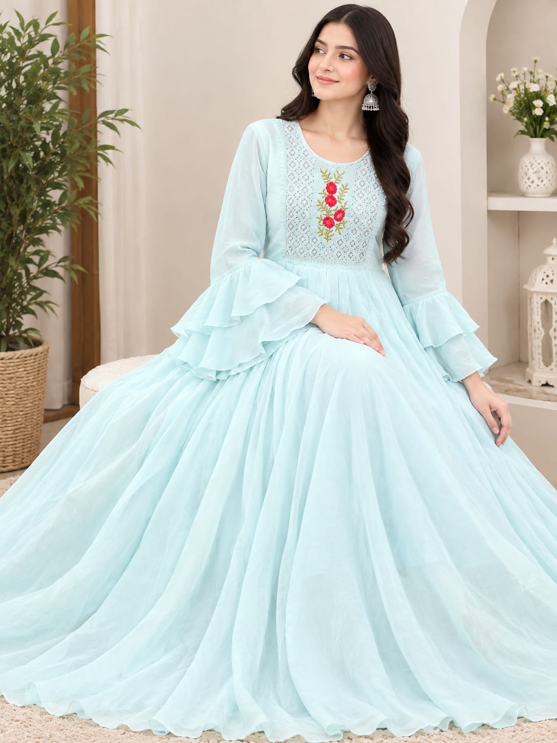 আকর্ষণীয় One Piece Gown – AamarMarket One Piece Gown – নারীদের আকর্ষণীয় ওয়ান পিস গাউন