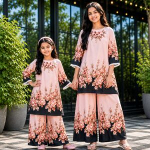 Digital Print Baby Two Piece | কিউট বেবি পার্টি ড্রেস