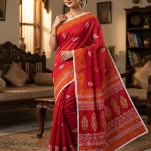 Khadi Cotton Sarees with Less Work | খাদি সুতি শাড়ি ও ব্লাউজ পিস