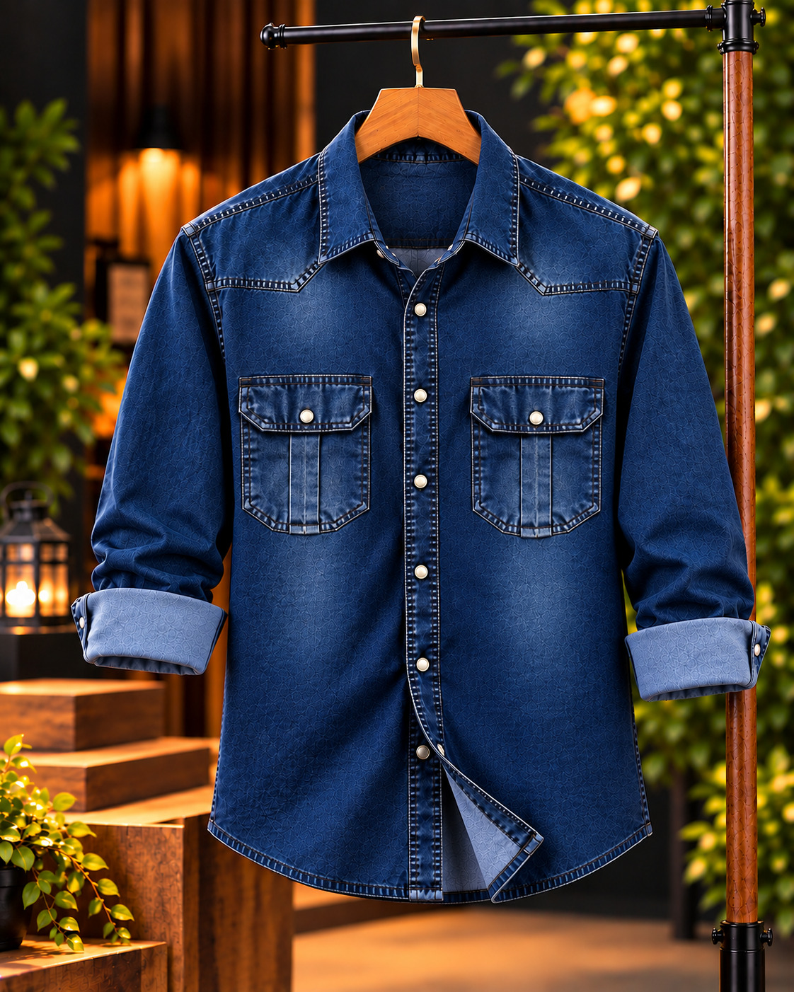 Premium Trendy Denim Shirt | প্রিমিয়াম ট্রেন্ডি ডেনিম শার্ট - Image 4