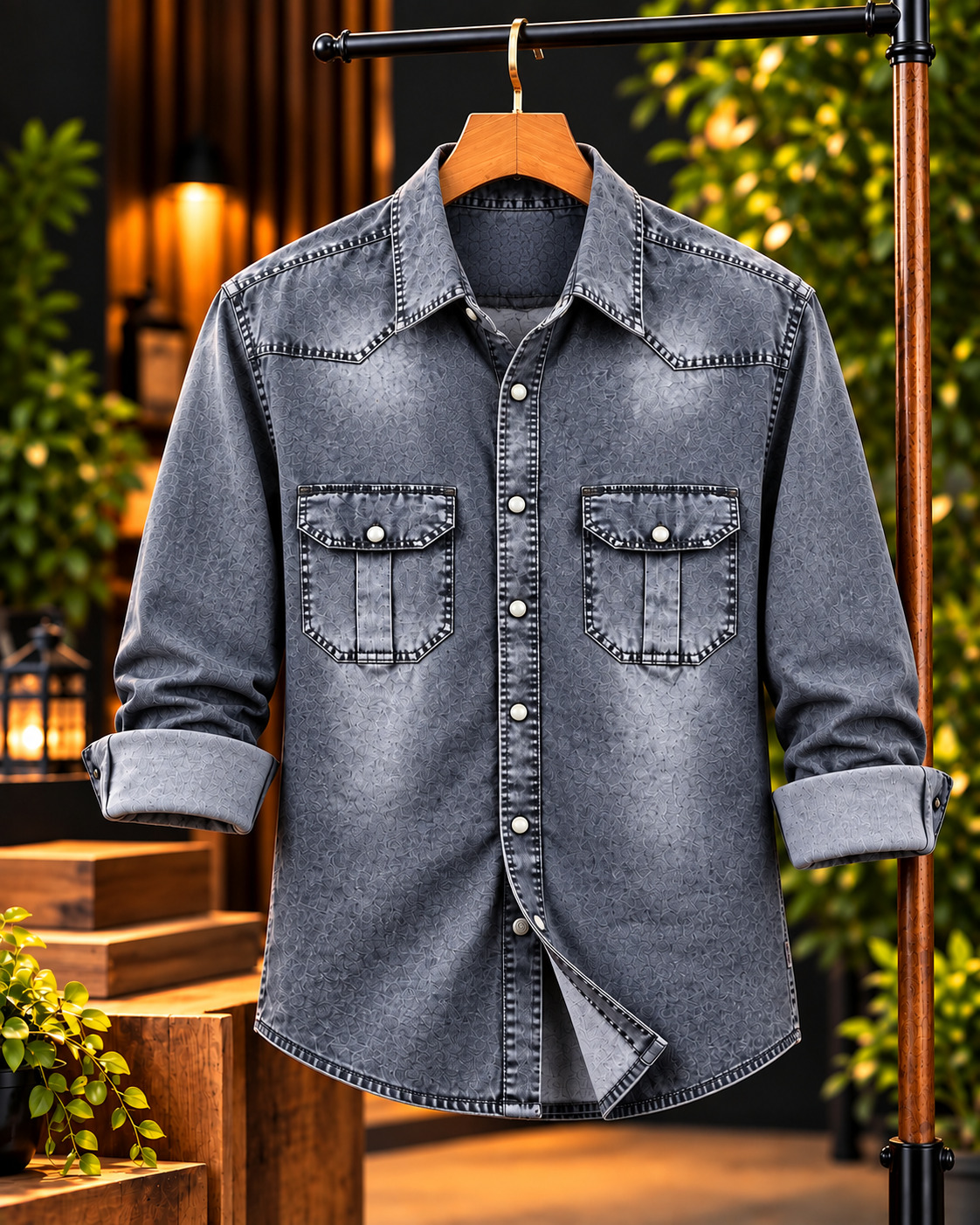 Premium Trendy Denim Shirt | প্রিমিয়াম ট্রেন্ডি ডেনিম শার্ট - Image 5