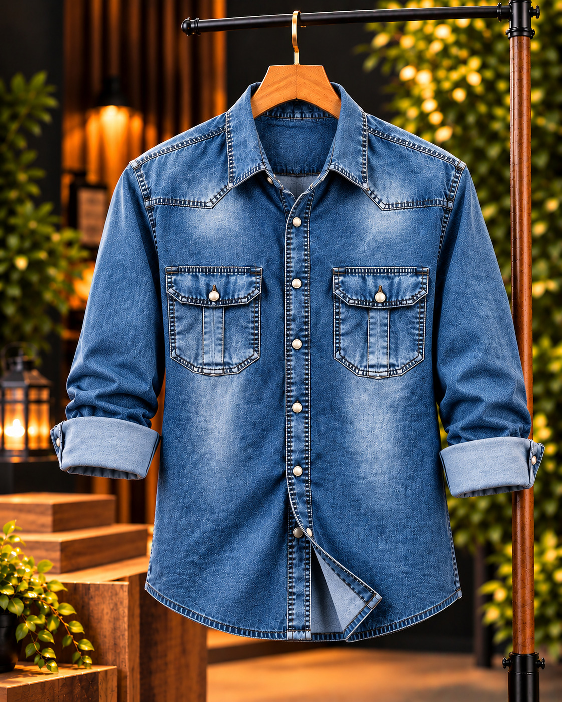 Premium Trendy Denim Shirt | প্রিমিয়াম ট্রেন্ডি ডেনিম শার্ট - Image 7