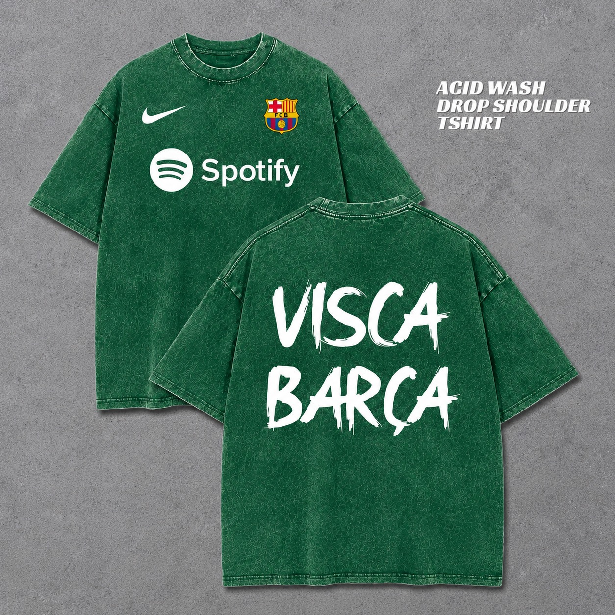 Barca Acid Wash Drop Shoulder T-Shirt | স্টাইলিশ ও ট্রেন্ডি লুক