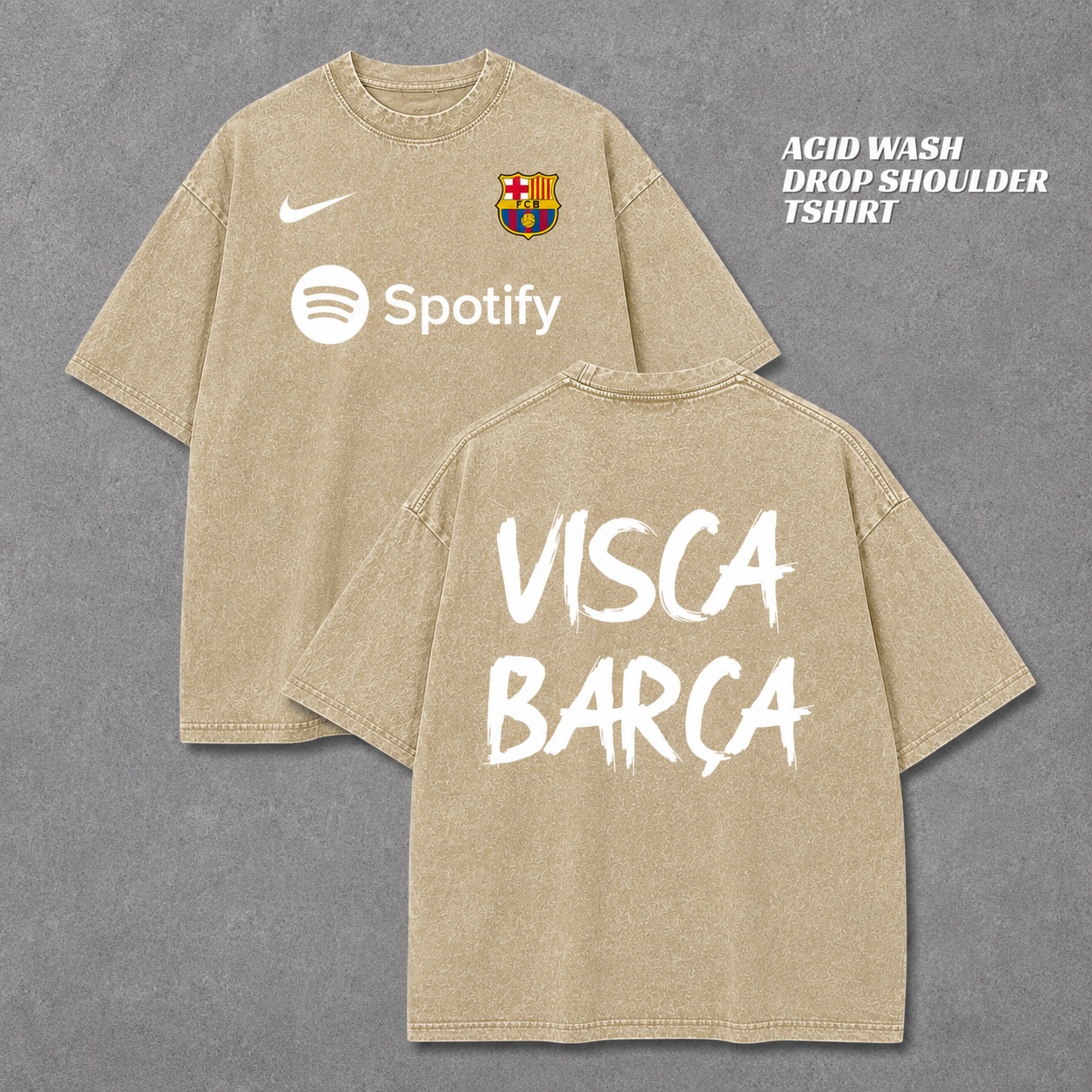 Barca Acid Wash Drop Shoulder T-Shirt | স্টাইলিশ ও ট্রেন্ডি লুক - Image 2