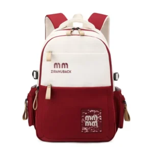 College Cute Large-Capacity Backpack Red | লাল কলেজ ব্যাগ