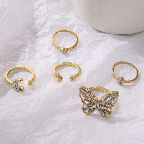 Big Butterfly Ring Set