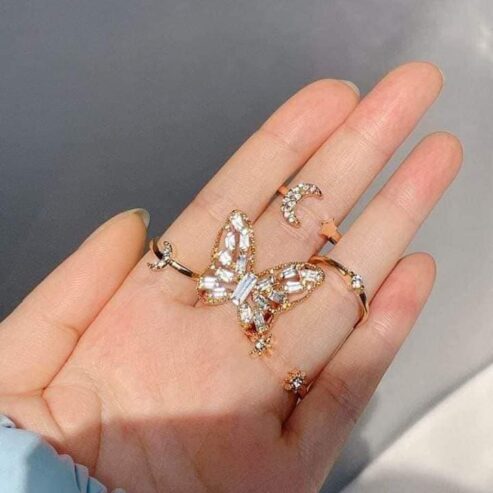 Big Butterfly Ring Set
