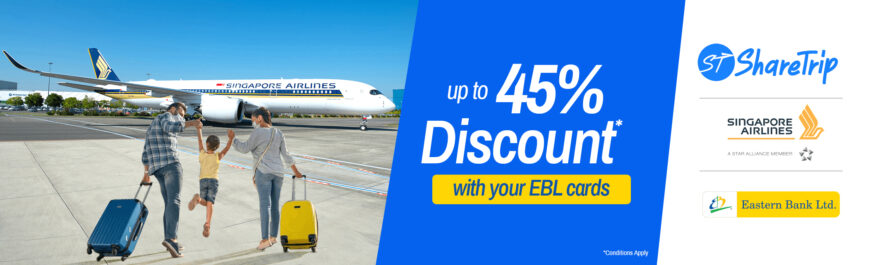 45% discount on Singapore Airlines | ShareTrip