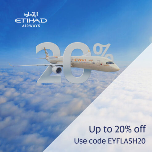 20% Off on Flash Sale | Etihad Airways