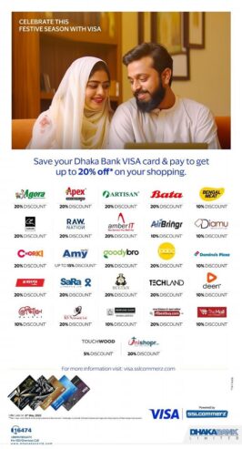 Upto 20% OFF on Visa Card | Dhaka Bank