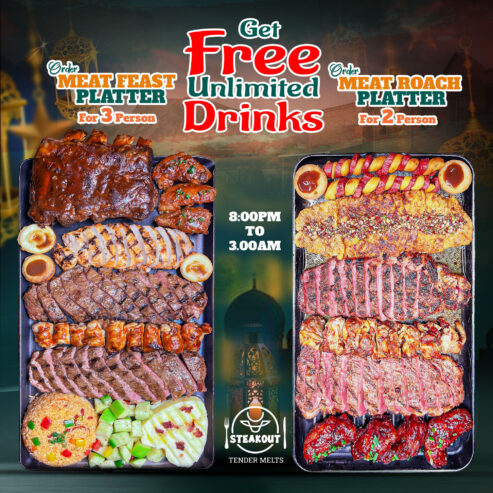 Free Unlimited Drinks | Steakout